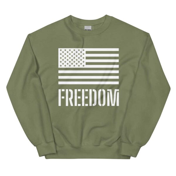 Freedom Flag Sweatshirt (Military Green) - Image 4