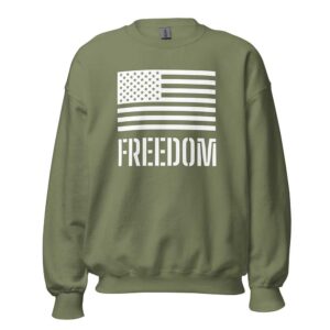 Freedom Flag Sweatshirt (Military Green)