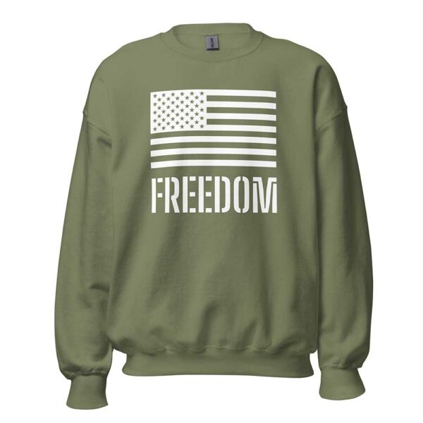 Freedom Flag Sweatshirt (Military Green)