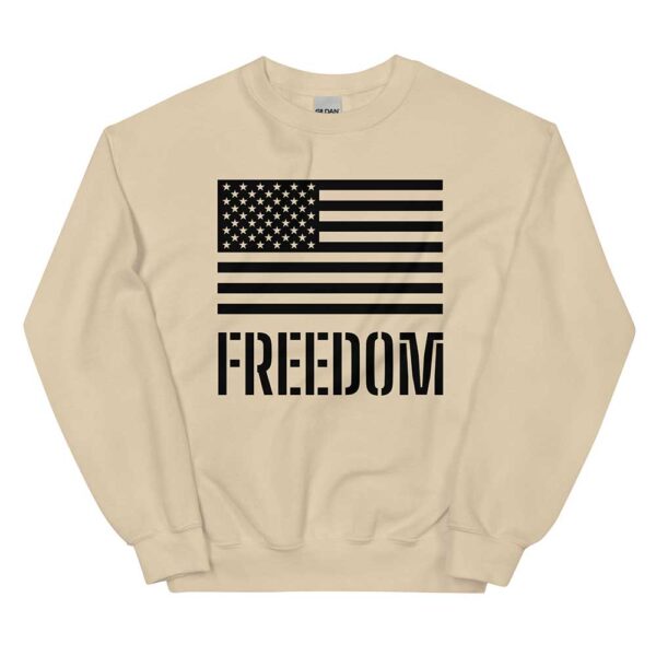 Freedom Flag Sweatshirt (Sand) - Image 4
