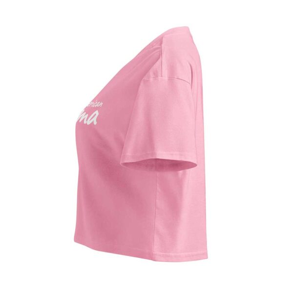 'Merican Mama Women's Crop Top (Bubblegum Pink) - Image 6