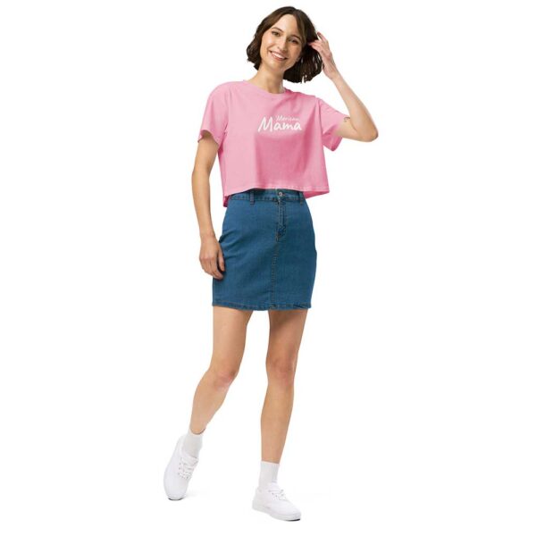 'Merican Mama Women's Crop Top (Bubblegum Pink) - Image 9