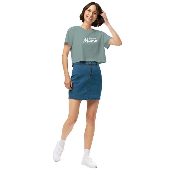 'Merican Mama Women's Crop Top (Mineral) - Image 11