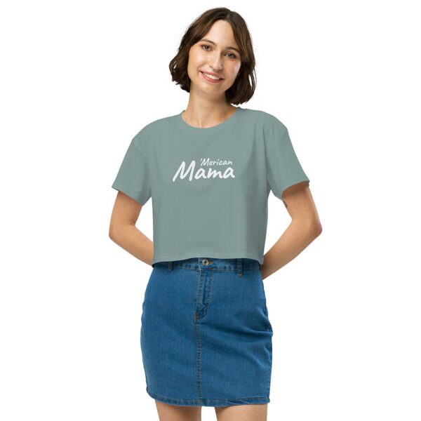 'Merican Mama Women's Crop Top (Mineral) - Image 2
