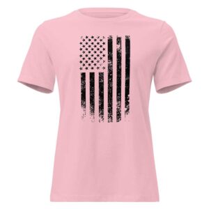 Distressed Flag Relaxed Fit Women's (Pink)