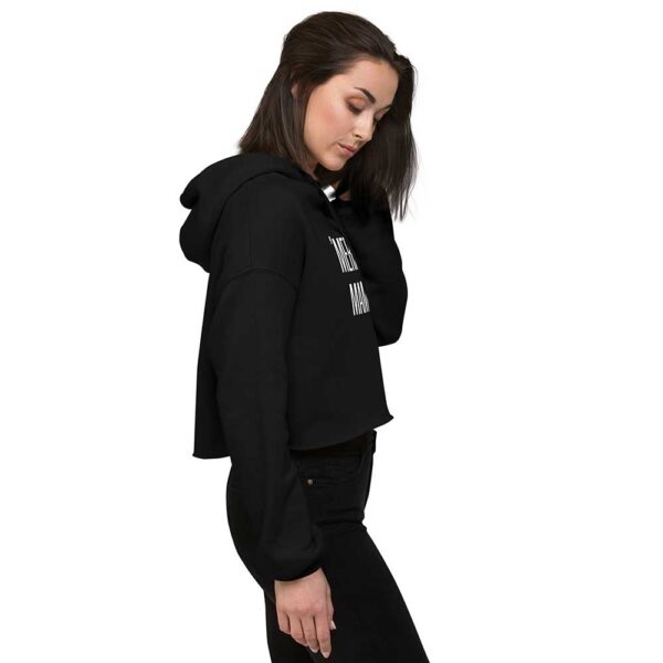 'Merican Mama Cropped Hoodie (Black) - Image 18