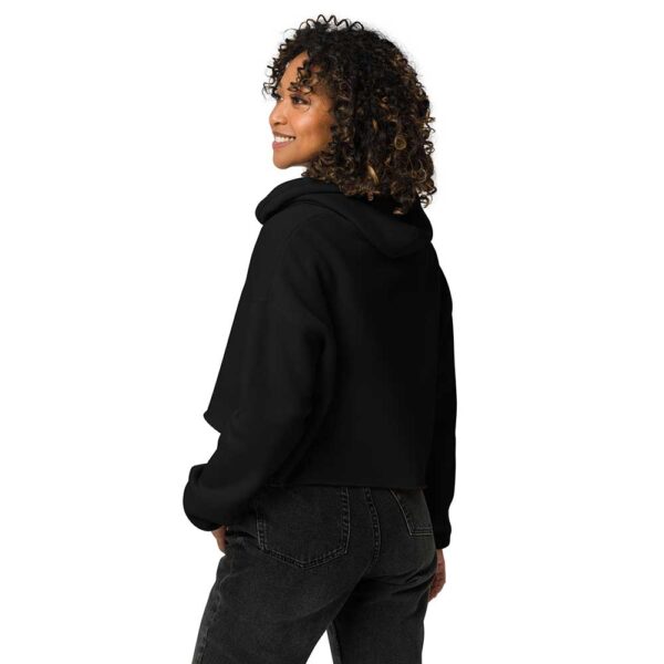 'Merican Mama Cropped Hoodie (Black) - Image 10