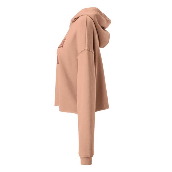 'Merican Mama Cropped Hoodie (Peach) - Image 13