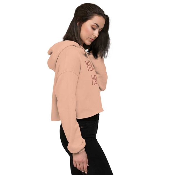 'Merican Mama Cropped Hoodie (Peach) - Image 17