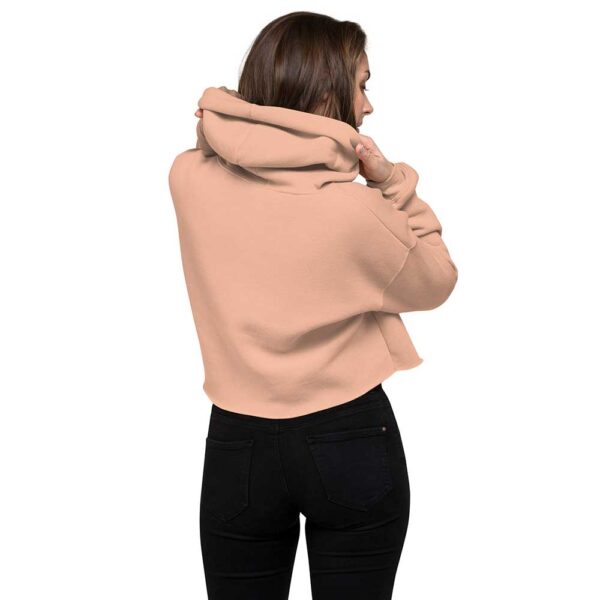 'Merican Mama Cropped Hoodie (Peach) - Image 3