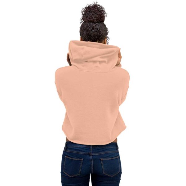 'Merican Mama Cropped Hoodie (Peach) - Image 8