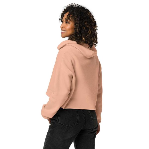'Merican Mama Cropped Hoodie (Peach) - Image 9