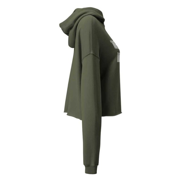 'Merican Mama Cropped Hoodie (Military Green) - Image 17