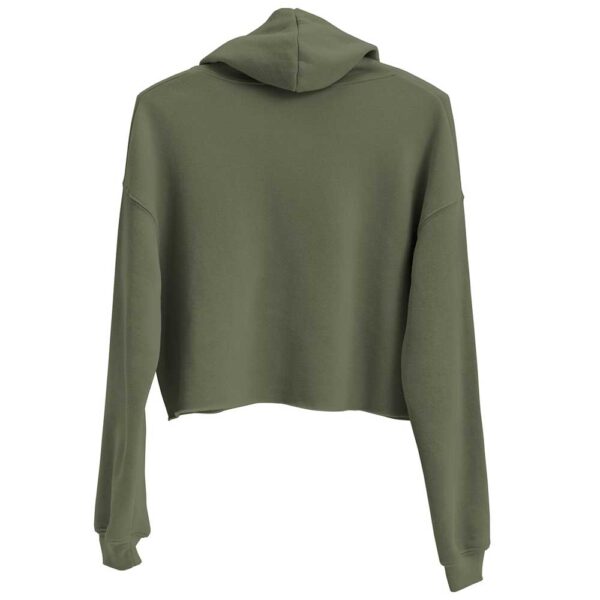 'Merican Mama Cropped Hoodie (Military Green) - Image 7