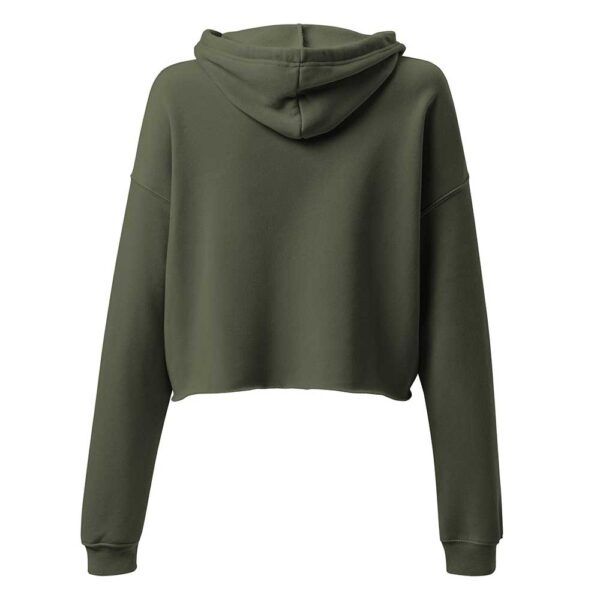 'Merican Mama Cropped Hoodie (Military Green) - Image 8