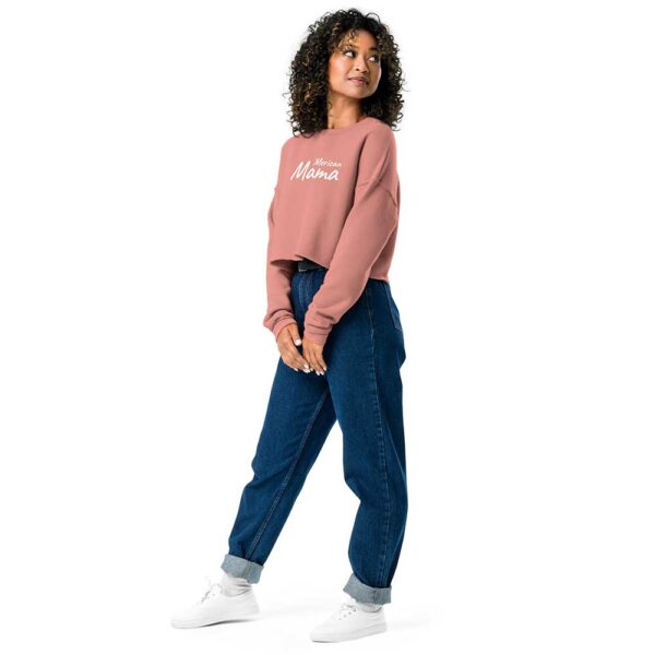 'Merican Mama Cropped Sweatshirt (Mauve) - Image 15