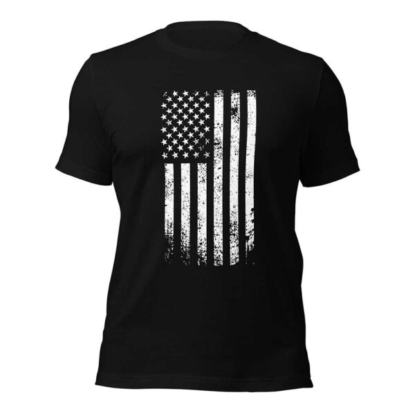 Distressed American Flag (MADE IN USA, Black) - Image 3