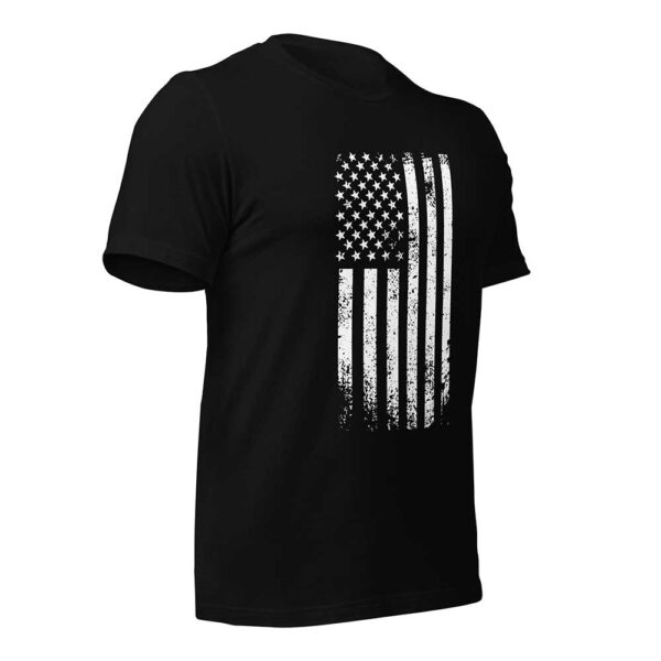 Distressed American Flag (MADE IN USA, Black)