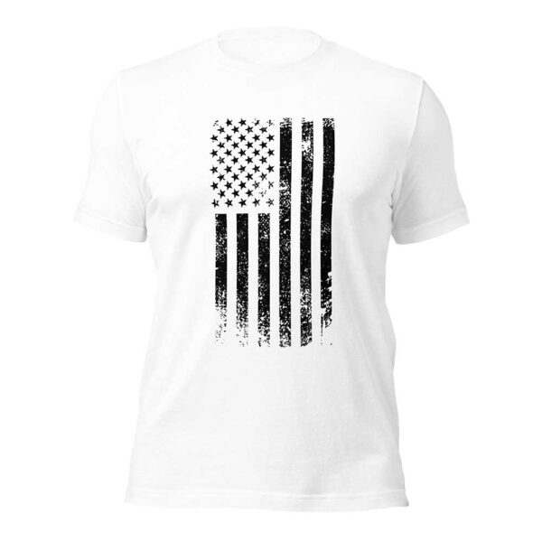 Distressed American Flag (MADE IN USA, White) - Image 2