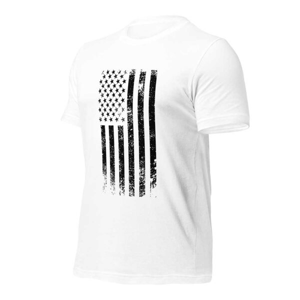 Distressed American Flag (MADE IN USA, White) - Image 3